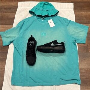 Teal T-Shirt 3XL and Black Sneakers CMFT Jordan Era 10.5Jordan Bucket L Hat.